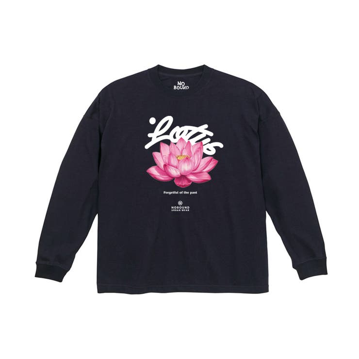 ネイビー | NOBOUND 長袖Tシャツ 蓮 | printrium
