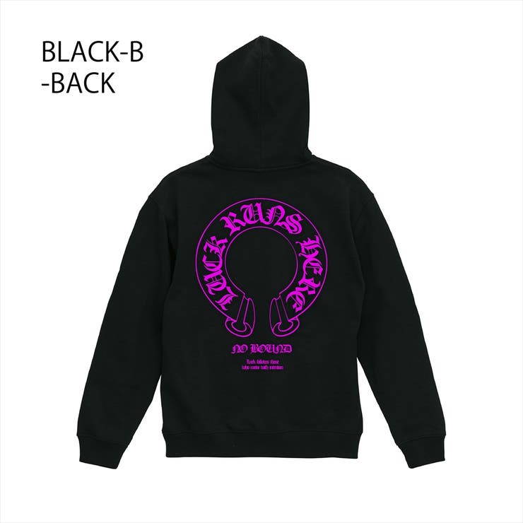 ブラック-B | NOBOUND（ノーバウンド） ジップパーカー スウェット | printrium