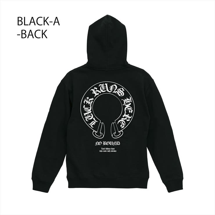 ブラック-A | NOBOUND プルパーカー スウェット | printrium