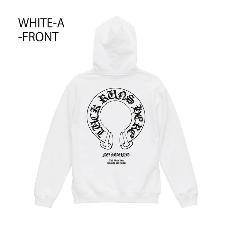 ホワイト-A | NOBOUND プルパーカー スウェット | printrium