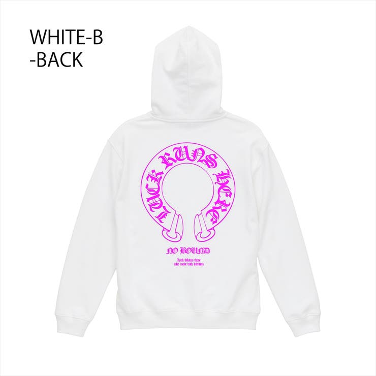 ホワイト-B | NOBOUND プルパーカー スウェット | printrium