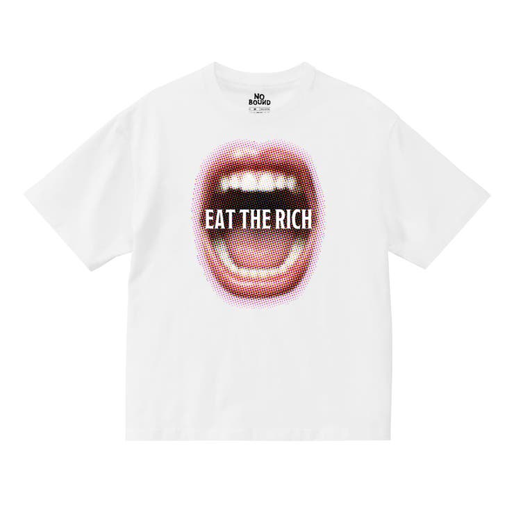 ホワイト | NOBOUND（ノーバウンド） 半袖Tシャツ マウスメッセージロゴプリント | printrium