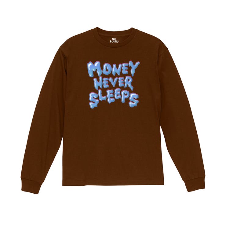 シナモンブラウン | NOBOUND 長袖Tシャツ メッセージ | printrium