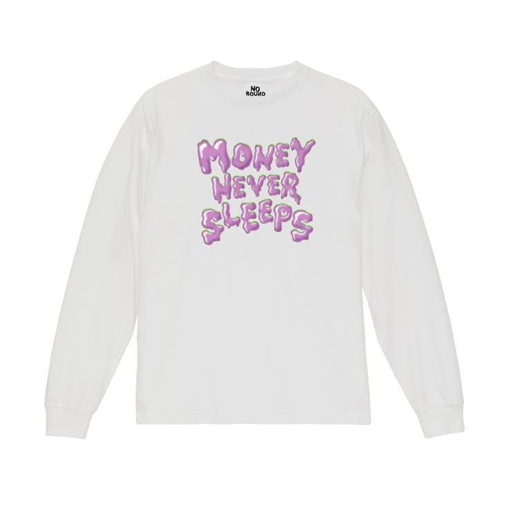 ホワイト | NOBOUND 長袖Tシャツ メッセージ | printrium