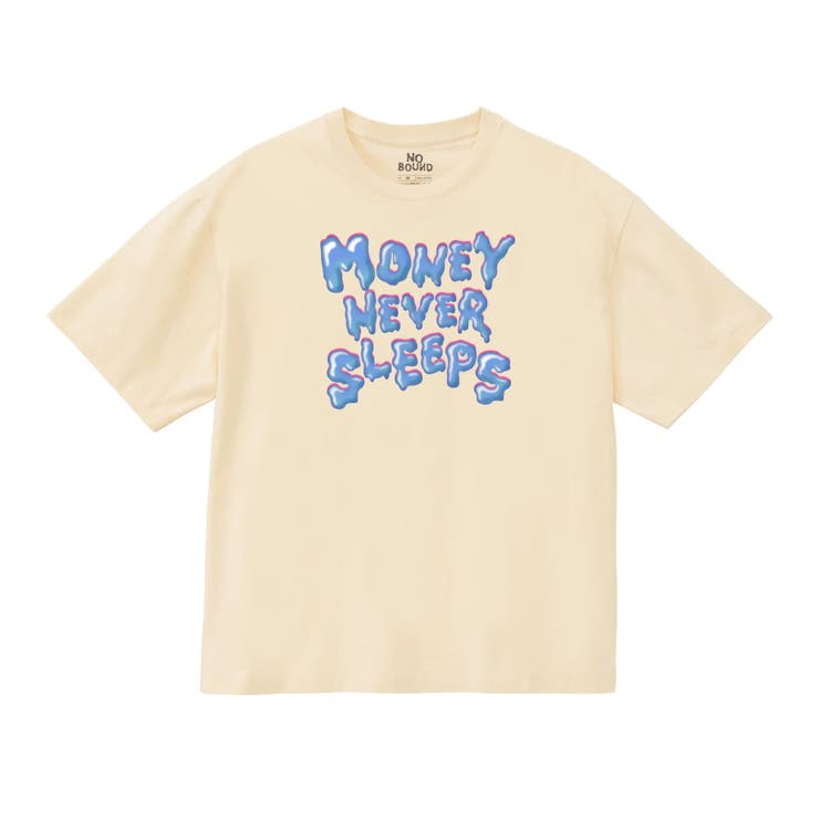 アイボリー | NOBOUND 半袖Tシャツ メッセージ | printrium