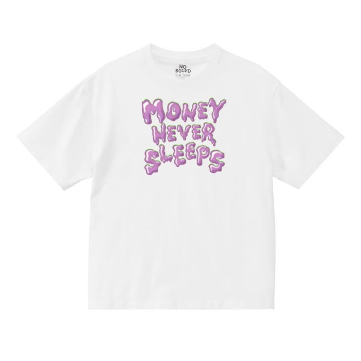 ホワイト | NOBOUND 半袖Tシャツ メッセージ | printrium