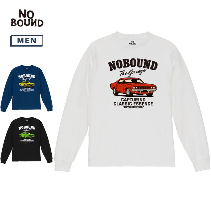 NOBOUND 長袖Tシャツ クラシックカーイラスト | printrium | 詳細画像1 