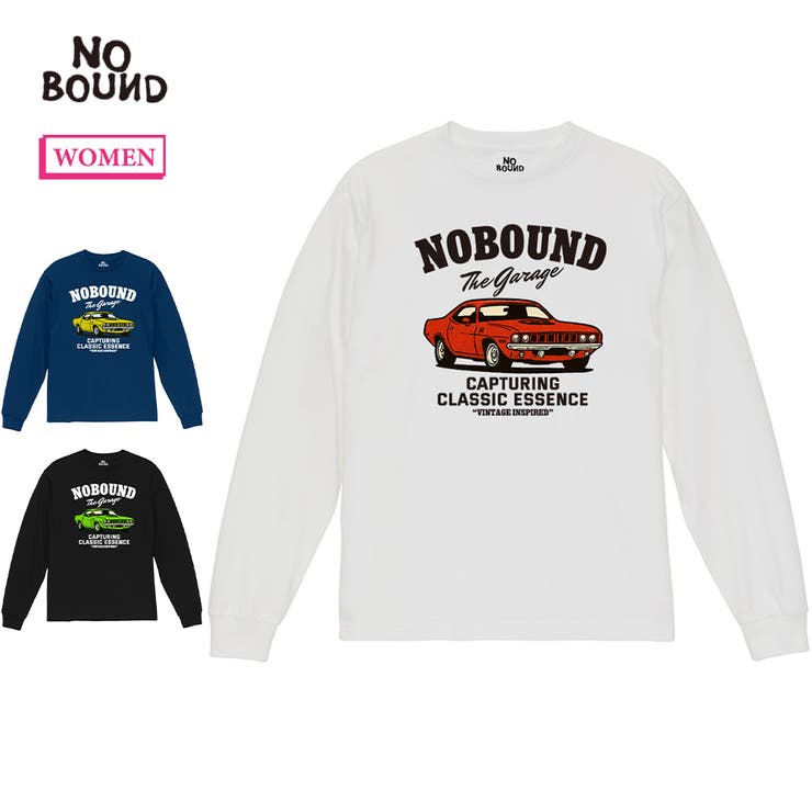 NOBOUND 長袖Tシャツ クラシックカーイラスト | printrium | 詳細画像1 