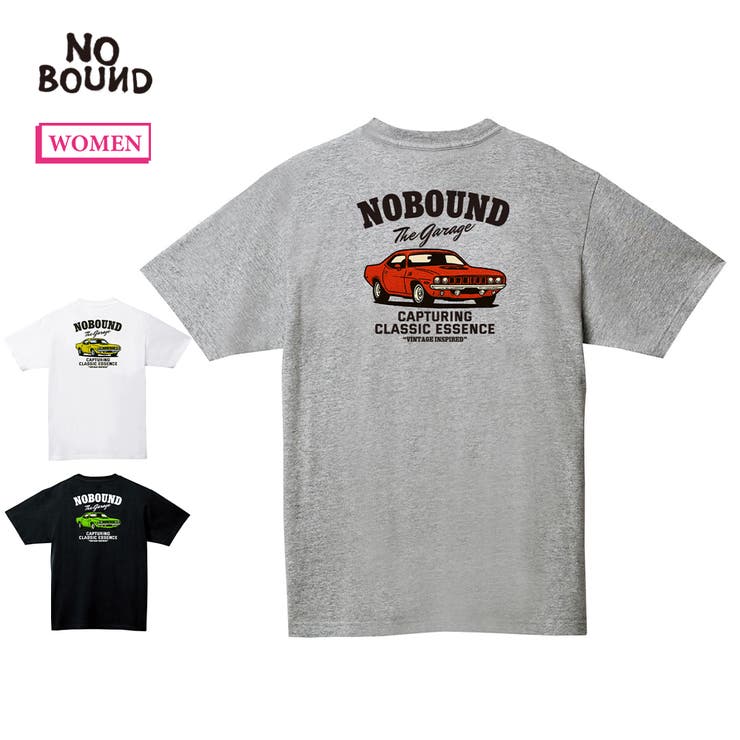 NOBOUND 半袖Tシャツ クラシックカーイラスト | printrium | 詳細画像1 
