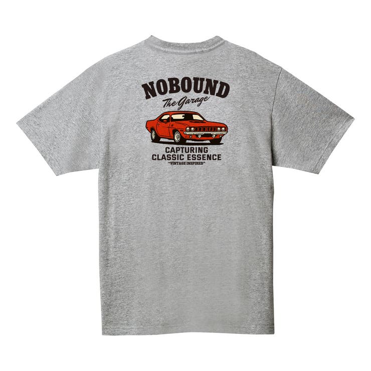 ヘザーグレー | NOBOUND 半袖Tシャツ クラシックカーイラスト | printrium