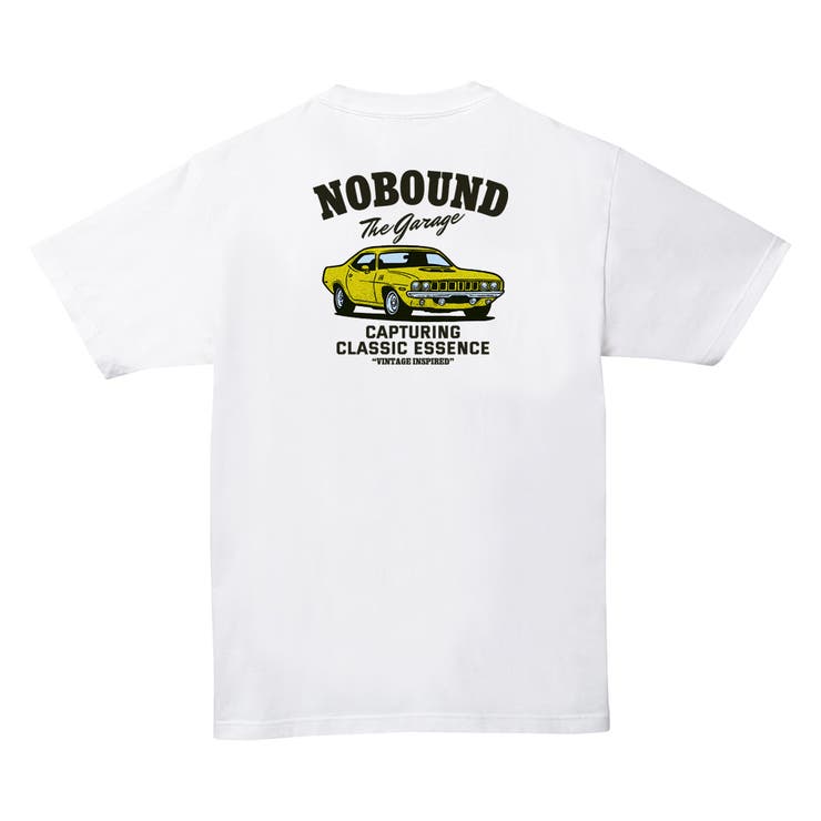 ホワイト | NOBOUND 半袖Tシャツ クラシックカーイラスト | printrium