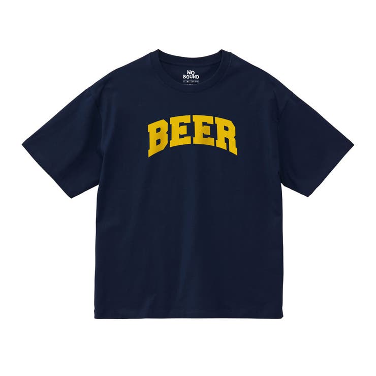 ネイビー | NOBOUND 半袖Tシャツ BEER | printrium