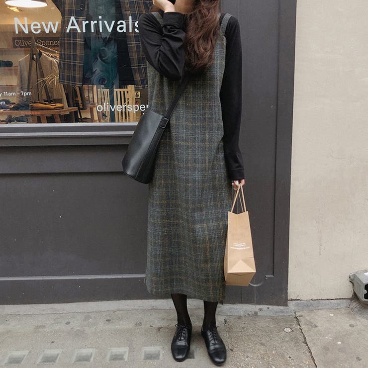 格子柄フェイクウールワンピース 品番 Pvbw Privatebeach プライベートビーチ のレディースファッション通販 Shoplist ショップリスト