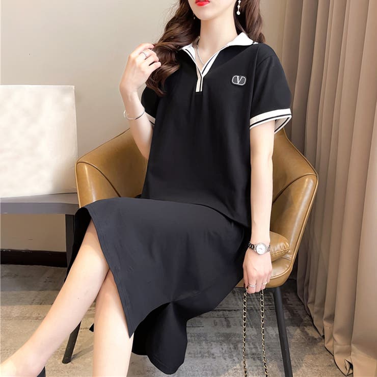 【再入荷】ポロ衿配色ワンピース | privatebeach | 詳細画像9 
