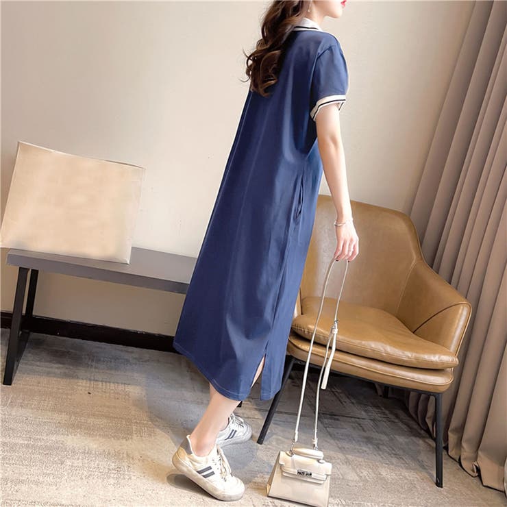 【再入荷】ポロ衿配色ワンピース | privatebeach | 詳細画像3 