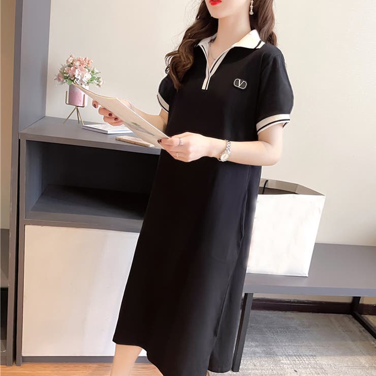 【再入荷】ポロ衿配色ワンピース | privatebeach | 詳細画像6 