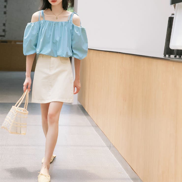 Loungedress オフショルダー　ボリュームスリーブブラウス ホワイト 楽天市場】シースルー シフォン オフショルダー トップス
