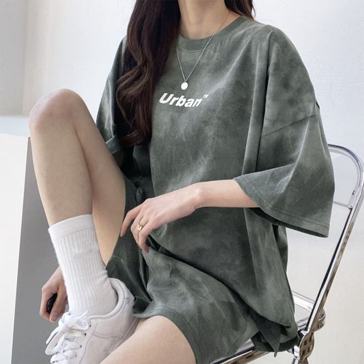 タイダイTシャツ＆ショートパンツSET ラブラビ くまバックプリントTシャツタイダイショートパンツセット