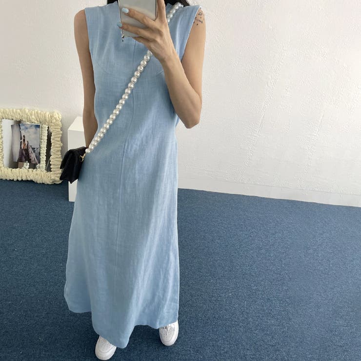 バックオープンリボンノースリーブワンピース | privatebeach | 詳細画像13 
