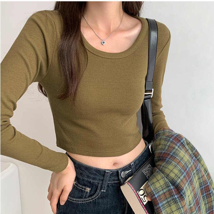 シンプルクロップド丈ロンT | privatebeach | 詳細画像15 