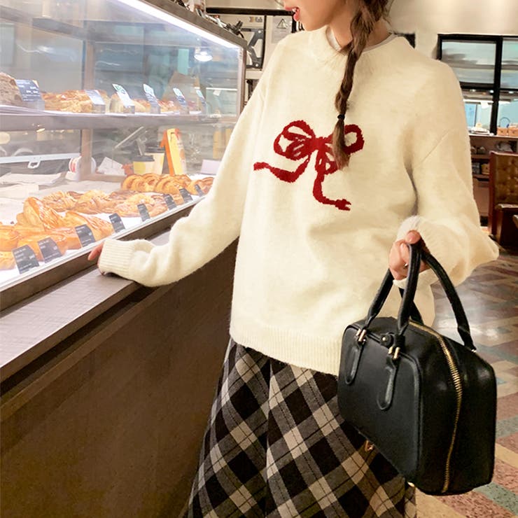 リボン柄ニットトップス | privatebeach | 詳細画像12 