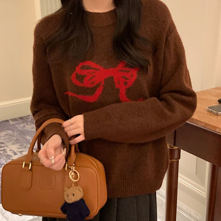 リボン柄ニットトップス | privatebeach | 詳細画像5 