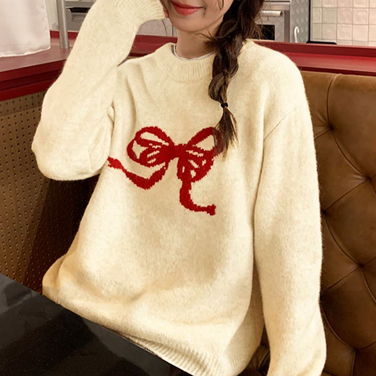 リボン柄ニットトップス | privatebeach | 詳細画像9 