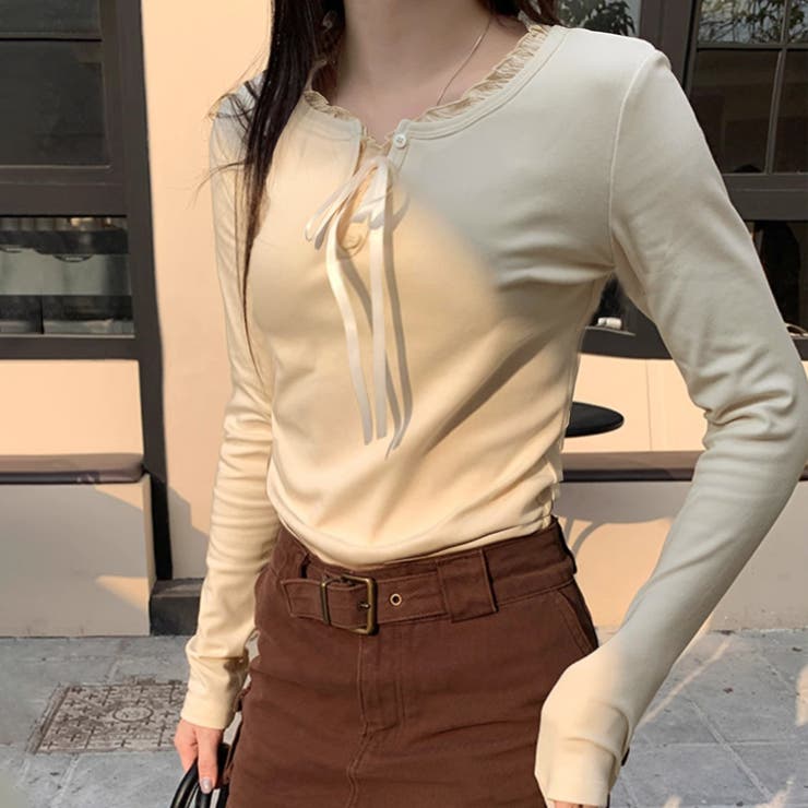 フェイクレイヤードリボン使いトップス | privatebeach | 詳細画像8 