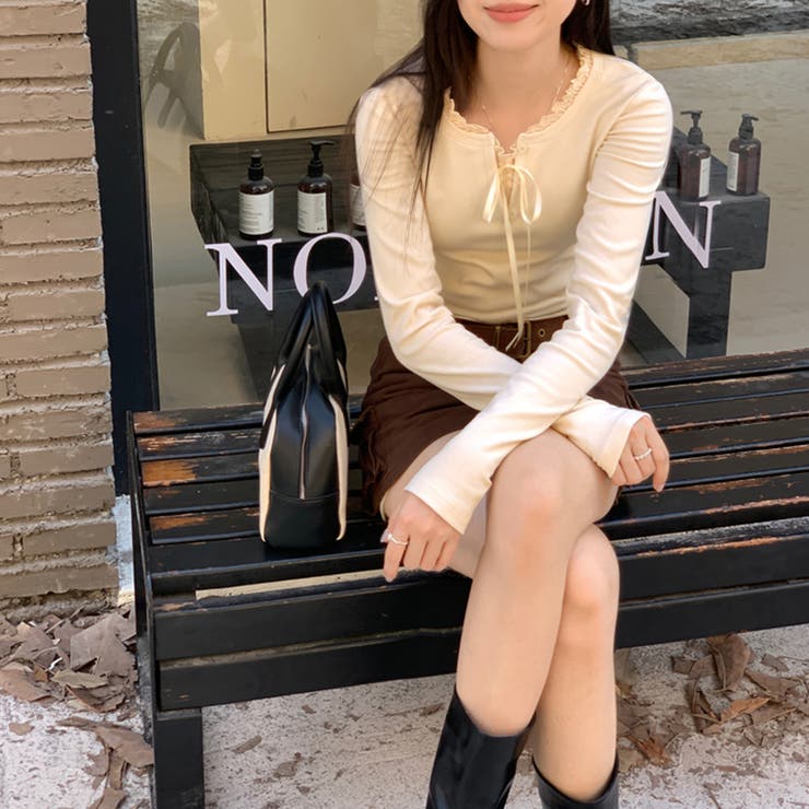 フェイクレイヤードリボン使いトップス | privatebeach | 詳細画像5 