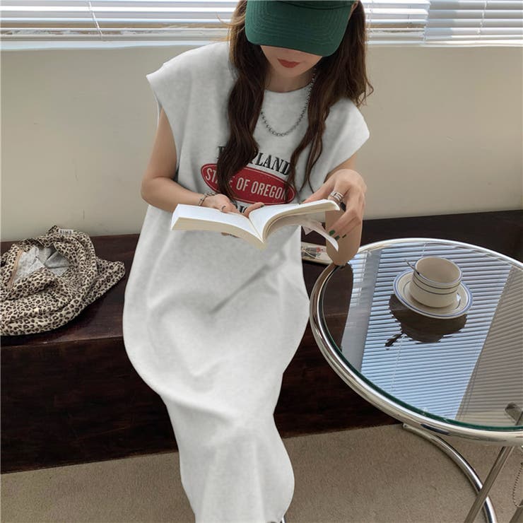 ロゴプリントフレンチスリーブTシャツワンピース | privatebeach | 詳細画像9 
