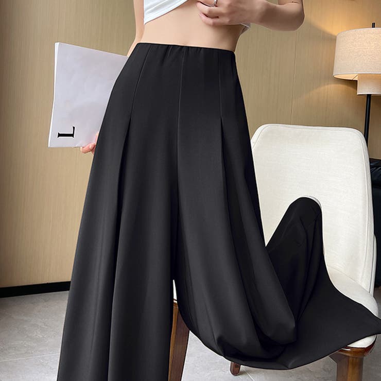 ワイドシルエット ドレープパンツ ハイウエスト お洒落 n1559 Amazon | [NDUID] ハイウエストワイドパンツ、ドレープワイド