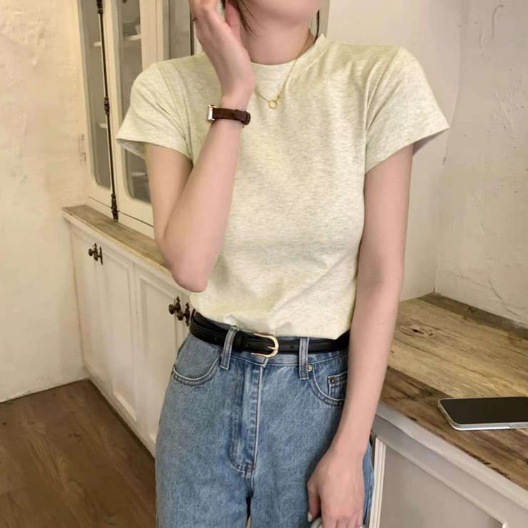 オートミール | ベーシックコットンストレッチTシャツ | privatebeach