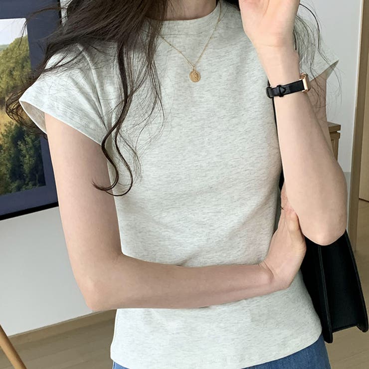 ライトグレー | ベーシックコットンストレッチTシャツ | privatebeach