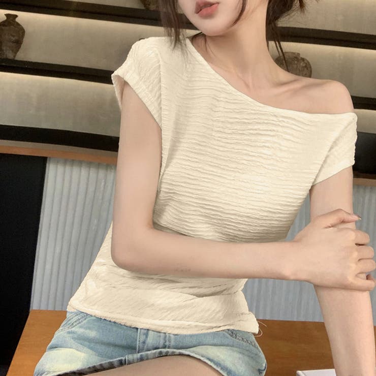 サイドシャーリングワッシャー半袖トップス | privatebeach | 詳細画像4