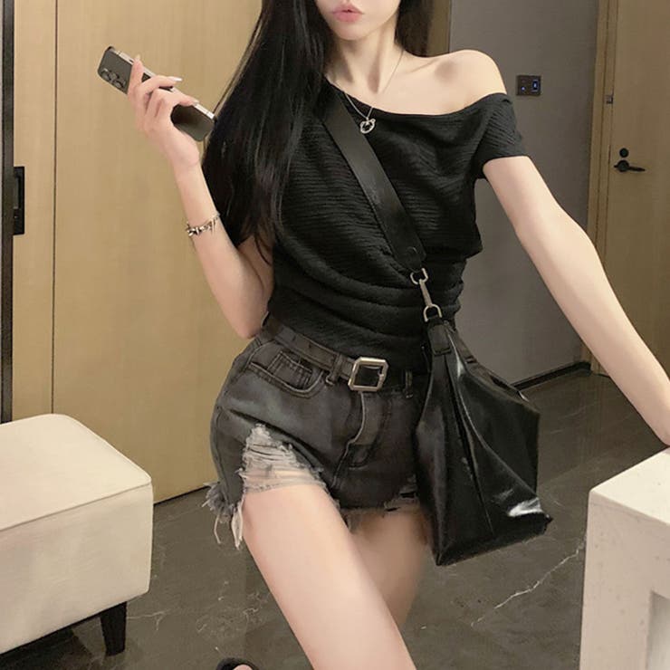 サイドシャーリングワッシャー半袖トップス | privatebeach | 詳細画像9