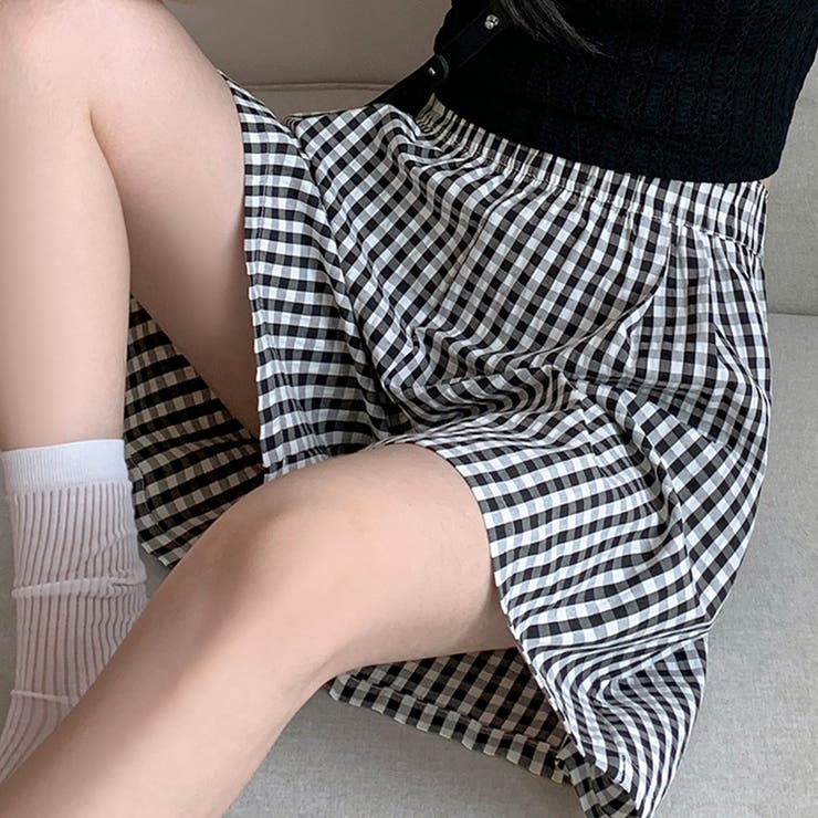 ギンガムチェック柄ショートパンツ[品番：PVBW0009150]｜privatebeach