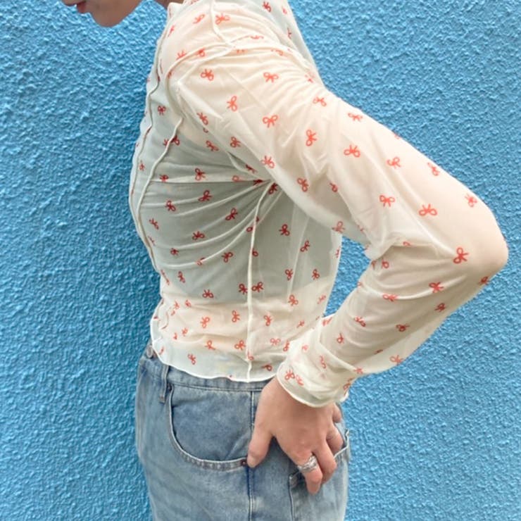 リボン柄シアーロンT | privatebeach | 詳細画像5 