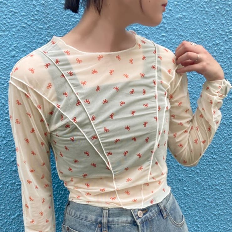 リボン柄シアーロンT | privatebeach | 詳細画像6 
