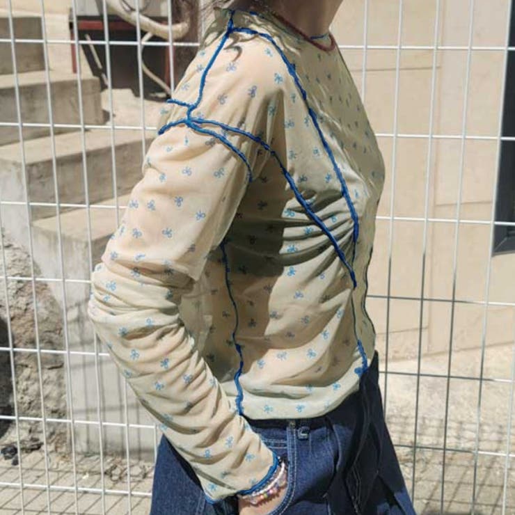 リボン柄シアーロンT | privatebeach | 詳細画像7 