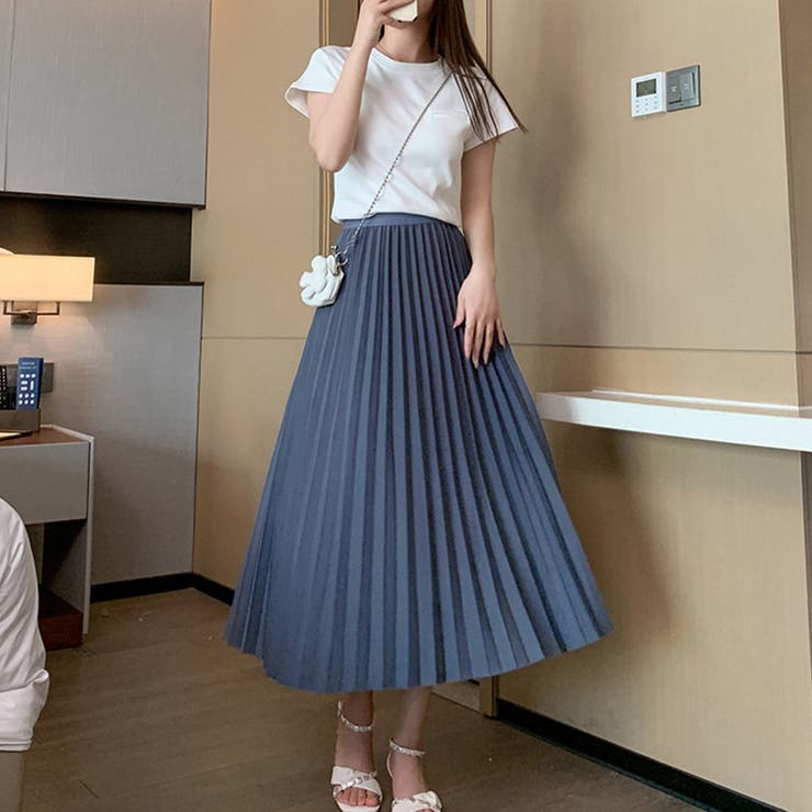 プリーツロングスカート[品番：PVBW0009249]｜privatebeach