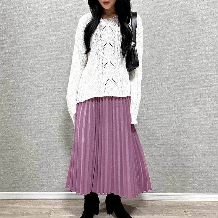 プリーツロングスカート[品番：PVBW0009249]｜privatebeach