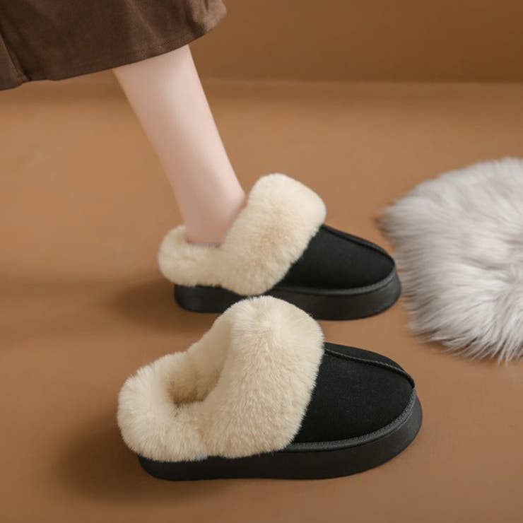 厚底フェイクムートン裏ボアスリッポンサンダル | privatebeach | 詳細画像12 