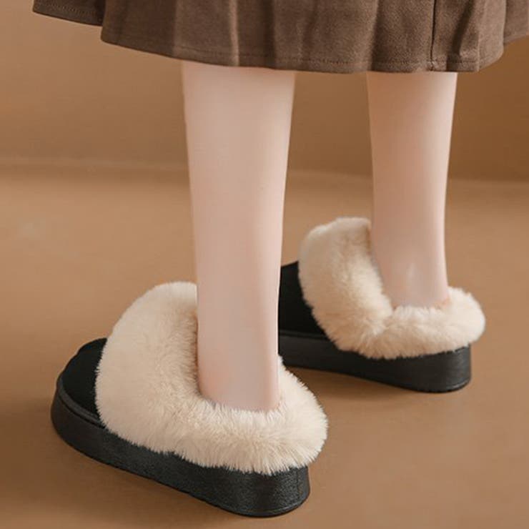 厚底フェイクムートン裏ボアスリッポンサンダル | privatebeach | 詳細画像14 