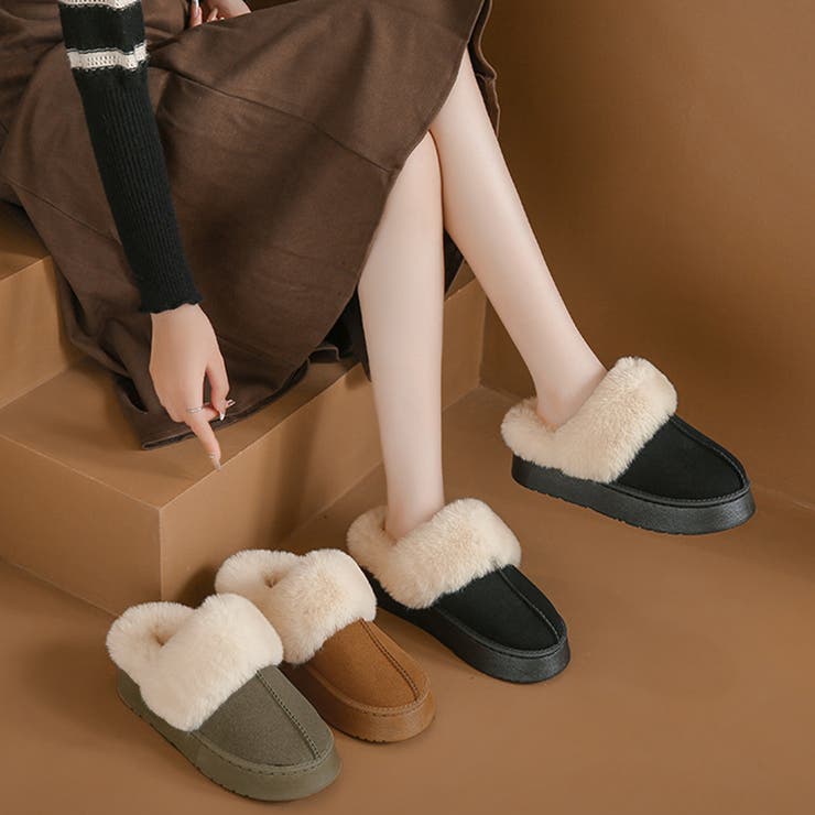 厚底フェイクムートン裏ボアスリッポンサンダル | privatebeach | 詳細画像17 