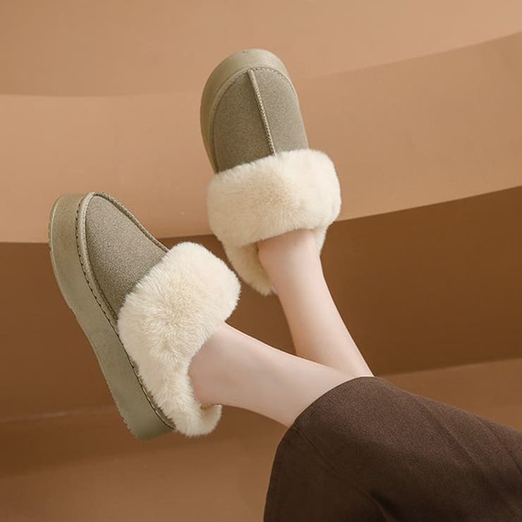 厚底フェイクムートン裏ボアスリッポンサンダル | privatebeach | 詳細画像8 