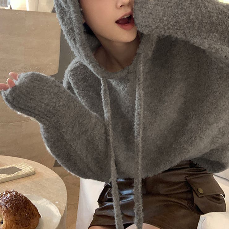 ブークレニットパーカープルオーバー[品番：PVBW0009268