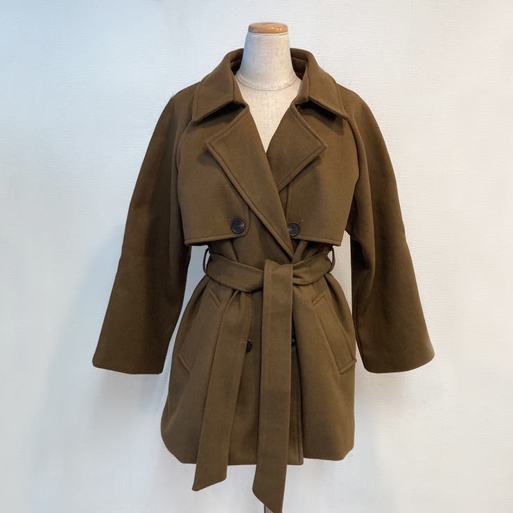 フェイクウールショート丈トレンチコート | privatebeach | 詳細画像11 