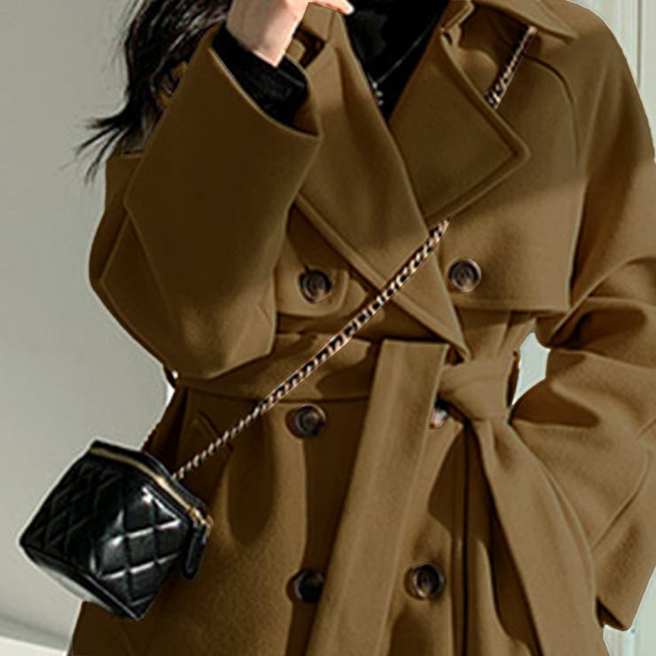 フェイクウールショート丈トレンチコート | privatebeach | 詳細画像5 