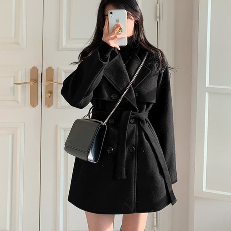 フェイクウールショート丈トレンチコート | privatebeach | 詳細画像6 