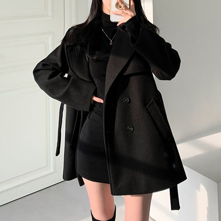 フェイクウールショート丈トレンチコート | privatebeach | 詳細画像7 